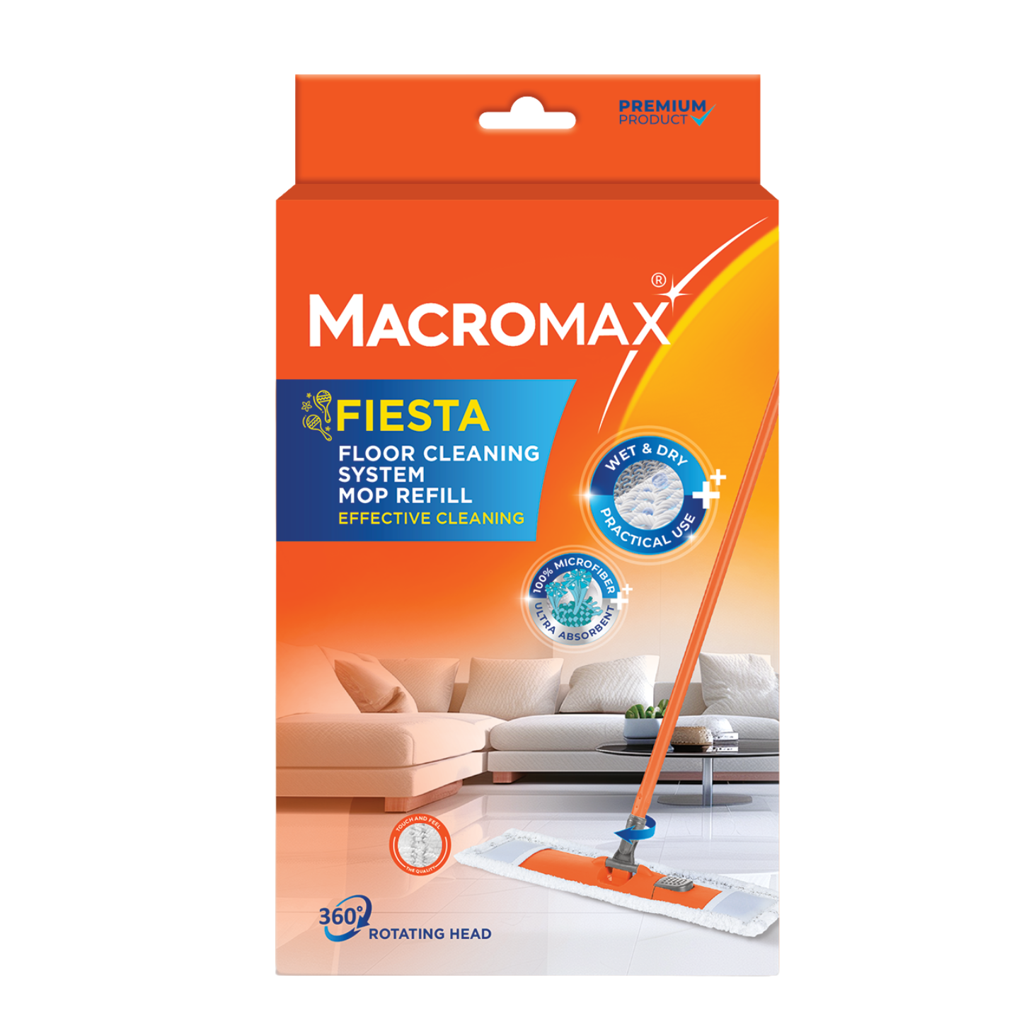 Macromax Fiesta Flat Mop Refill