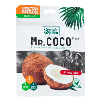 George and Stephen Vegan Gluten Free Dried Coconut Strips Snack 40g