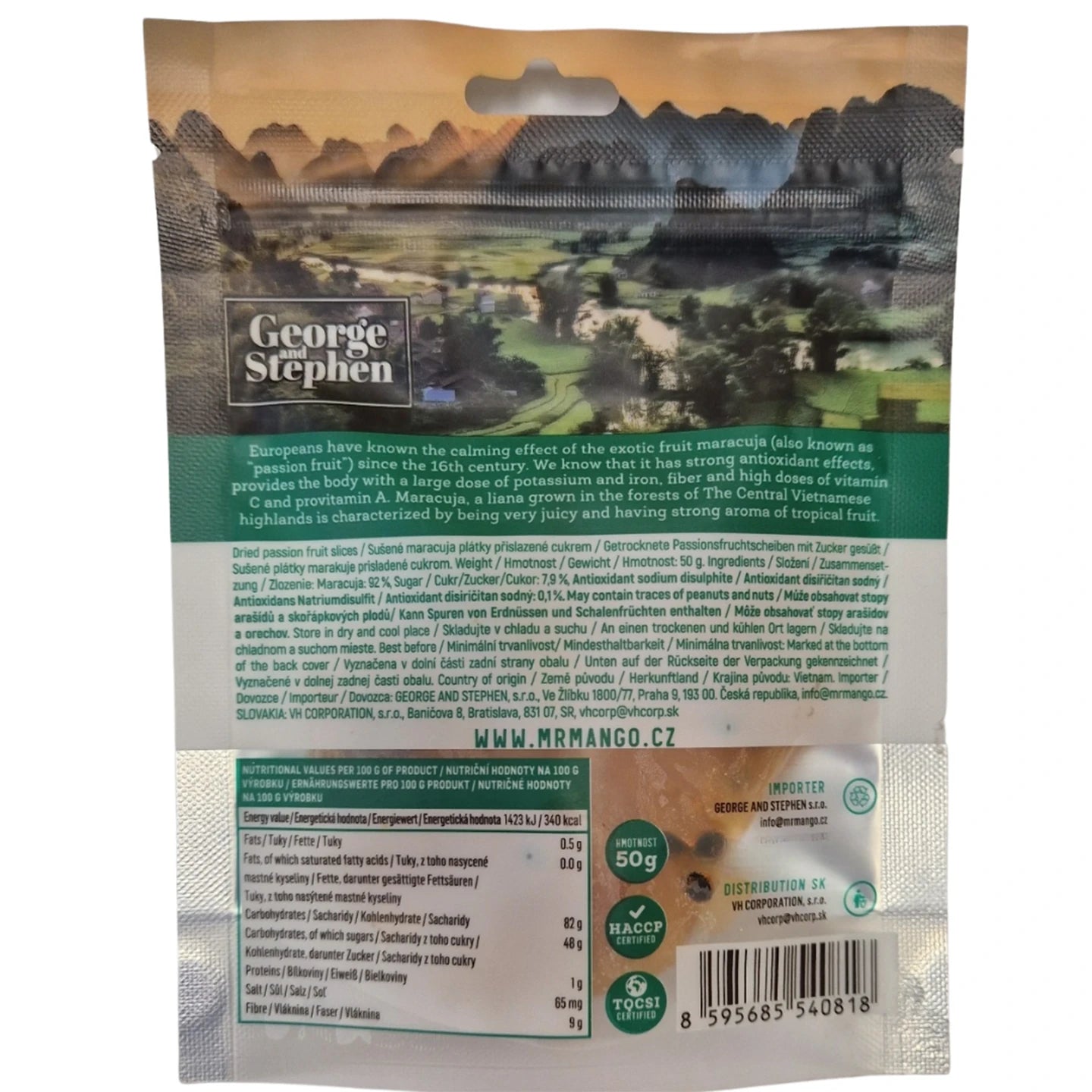 George and Stephen Vegan Gluten Free Dried Maracuja / Passion Fruit Snack 50g
