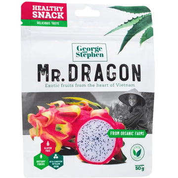 George and Stephen Vegan Gluten Free Organic Dried Dragon Fruit Snack 50g