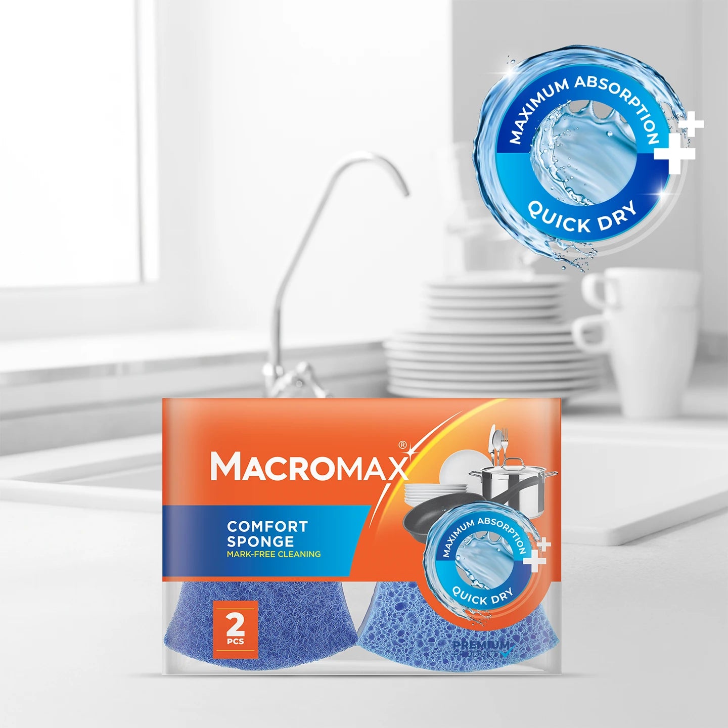 Macromax Comfort Sponge – 2 Pieces Set