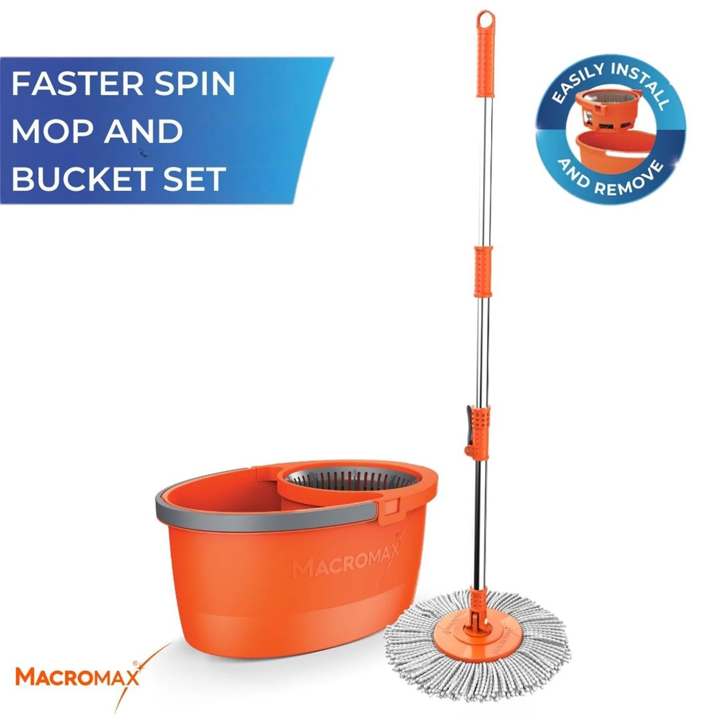 Macromax Faster Spin Mop and Bucket Set