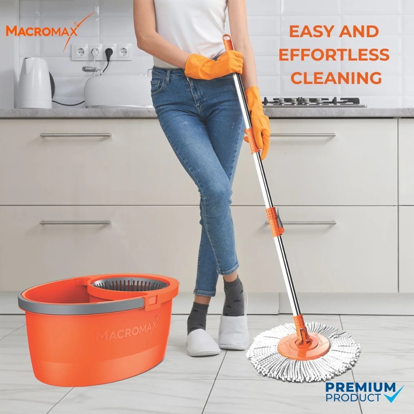 Macromax Faster Spin Mop and Bucket Set