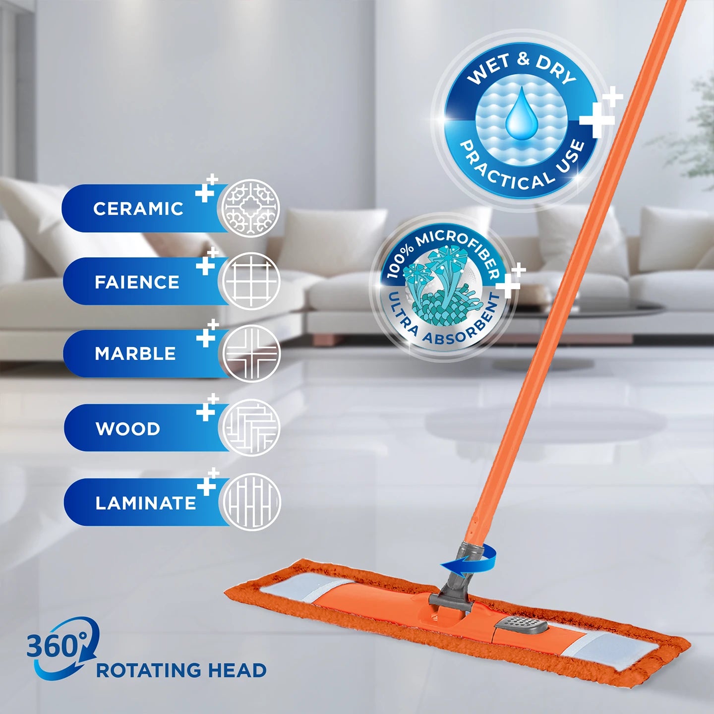 Macromax Fiesta Flat Mop