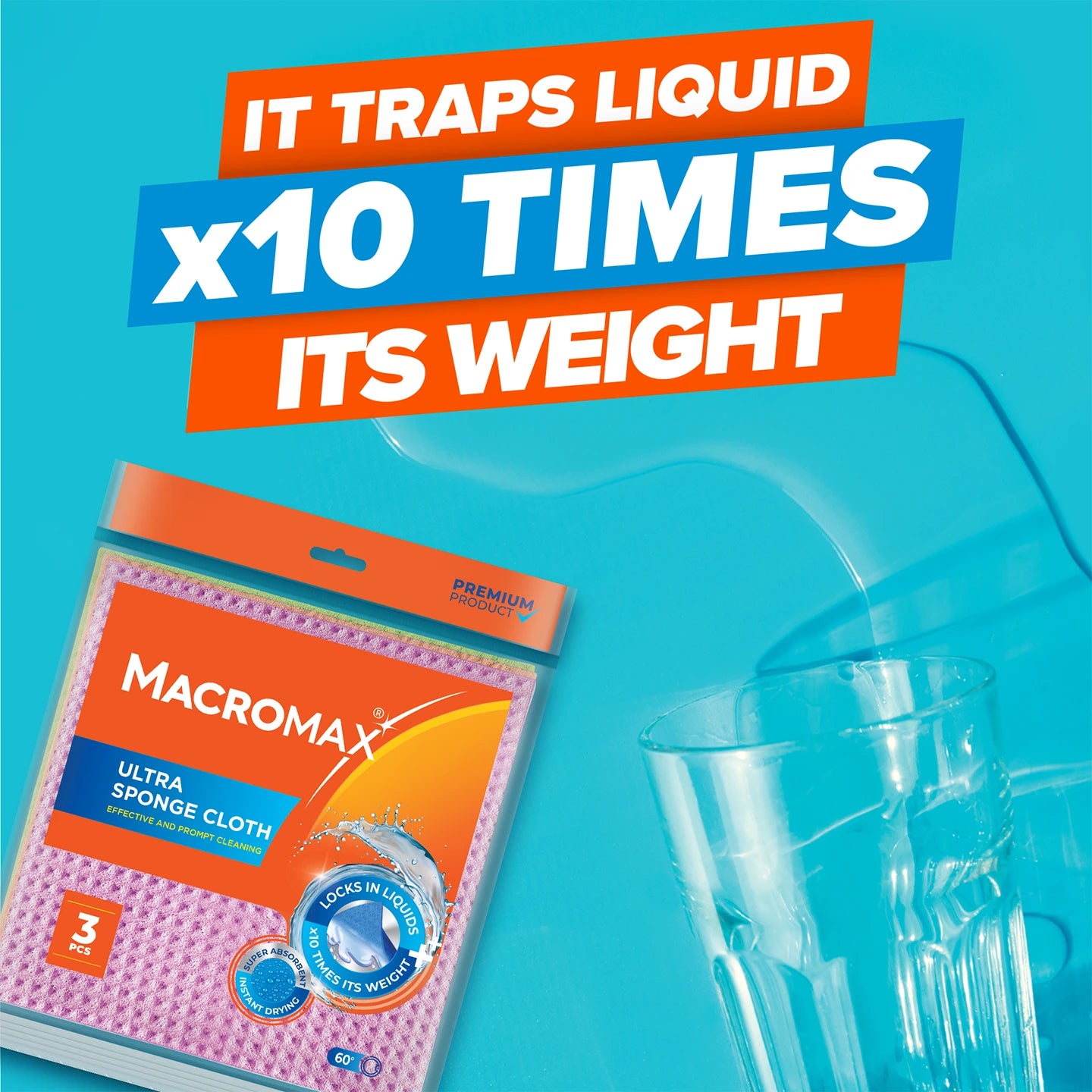 Macromax Ultra Sponge Cloth 3 Pack