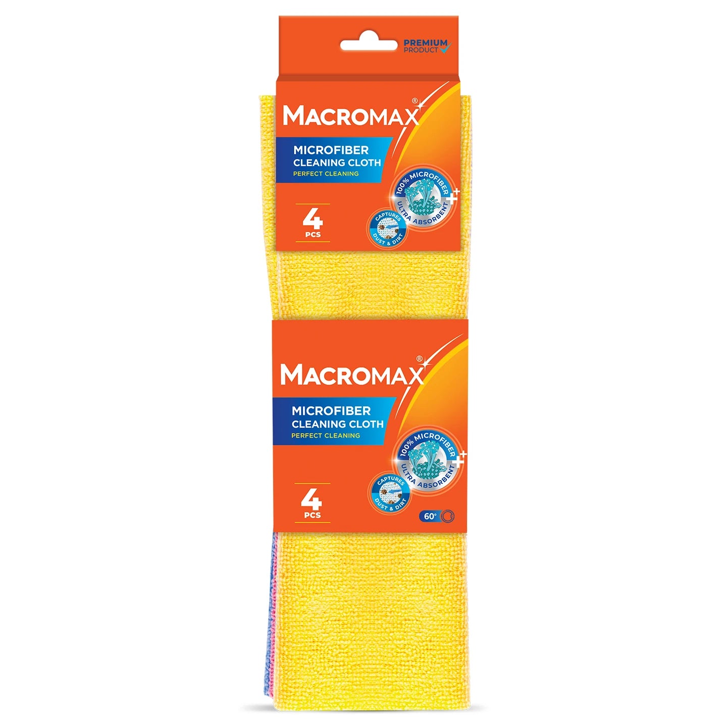 Macromax Microfibre Cleaning Cloths Pack of 4
