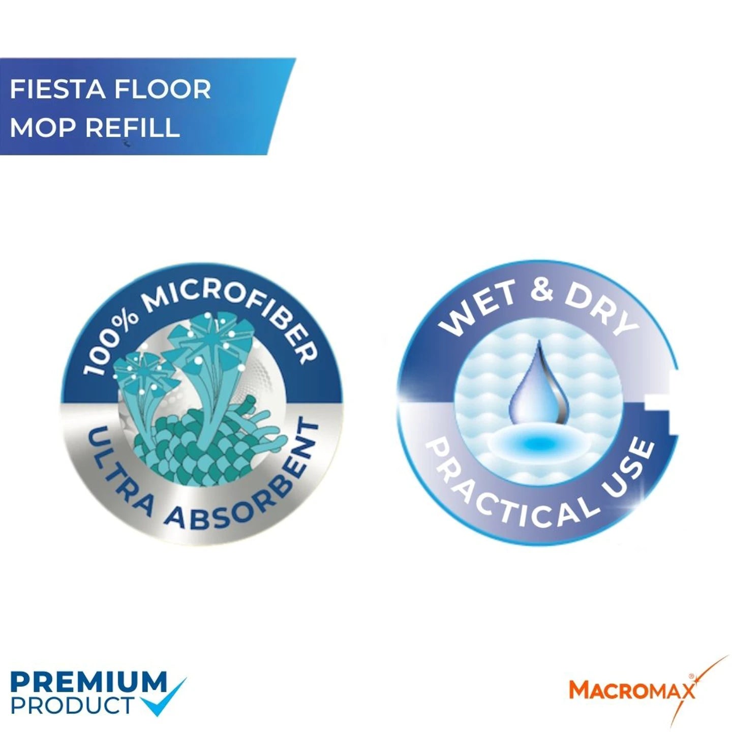 Macromax Fiesta Flat Mop Refill