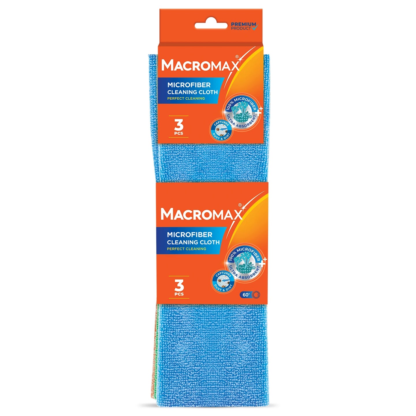 Macromax Microfibre Cleaning Cloth – 3 Pcs