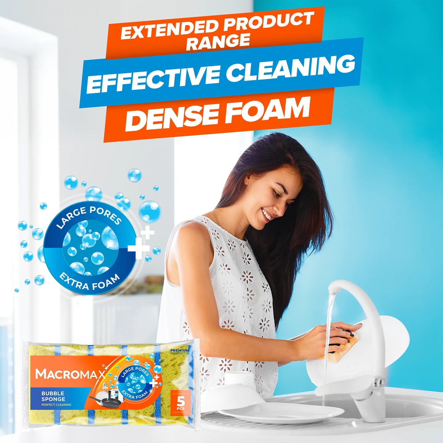 Macromax Bubble Sponge – 5 Pieces Set