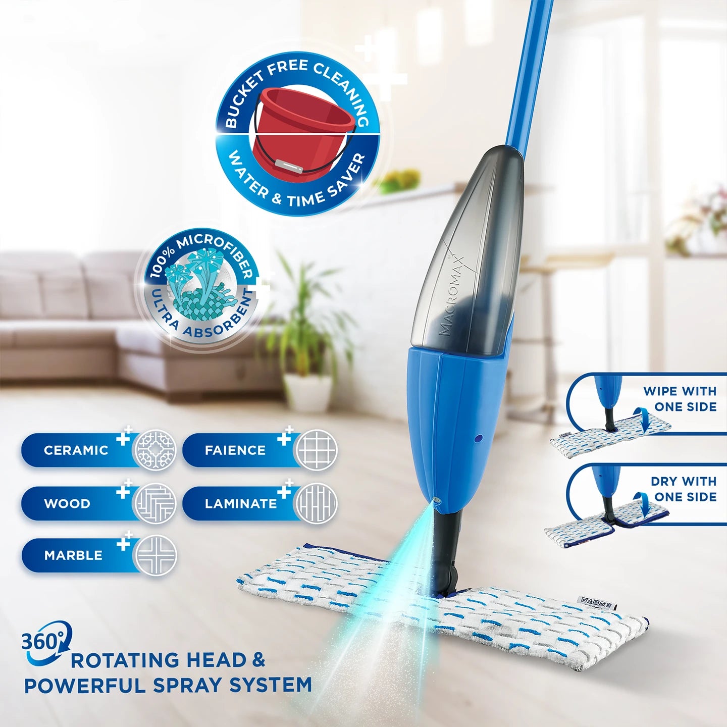 Macromax Fashion Double Spray Mop