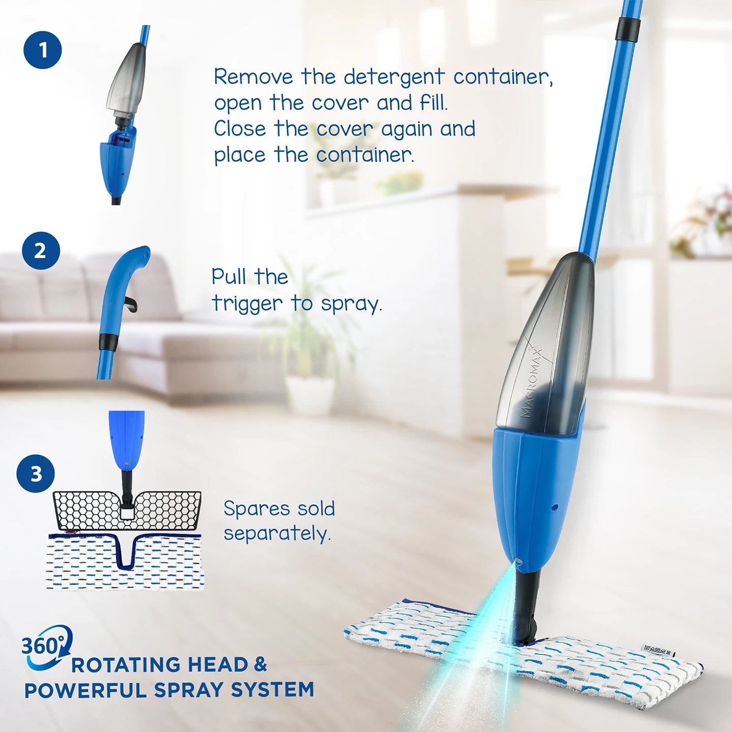 Macromax Fashion Double Spray Mop