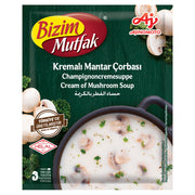 Bizim Mutfak Cream of Mushroom Soup 48g | Instant Creamy Mushroom Soup Mix | Quick Starter