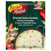 Bizim Mutfak Cream of Vegetable Soup 45g | Instant Creamy Vegetable Soup Mix | Quick Starter