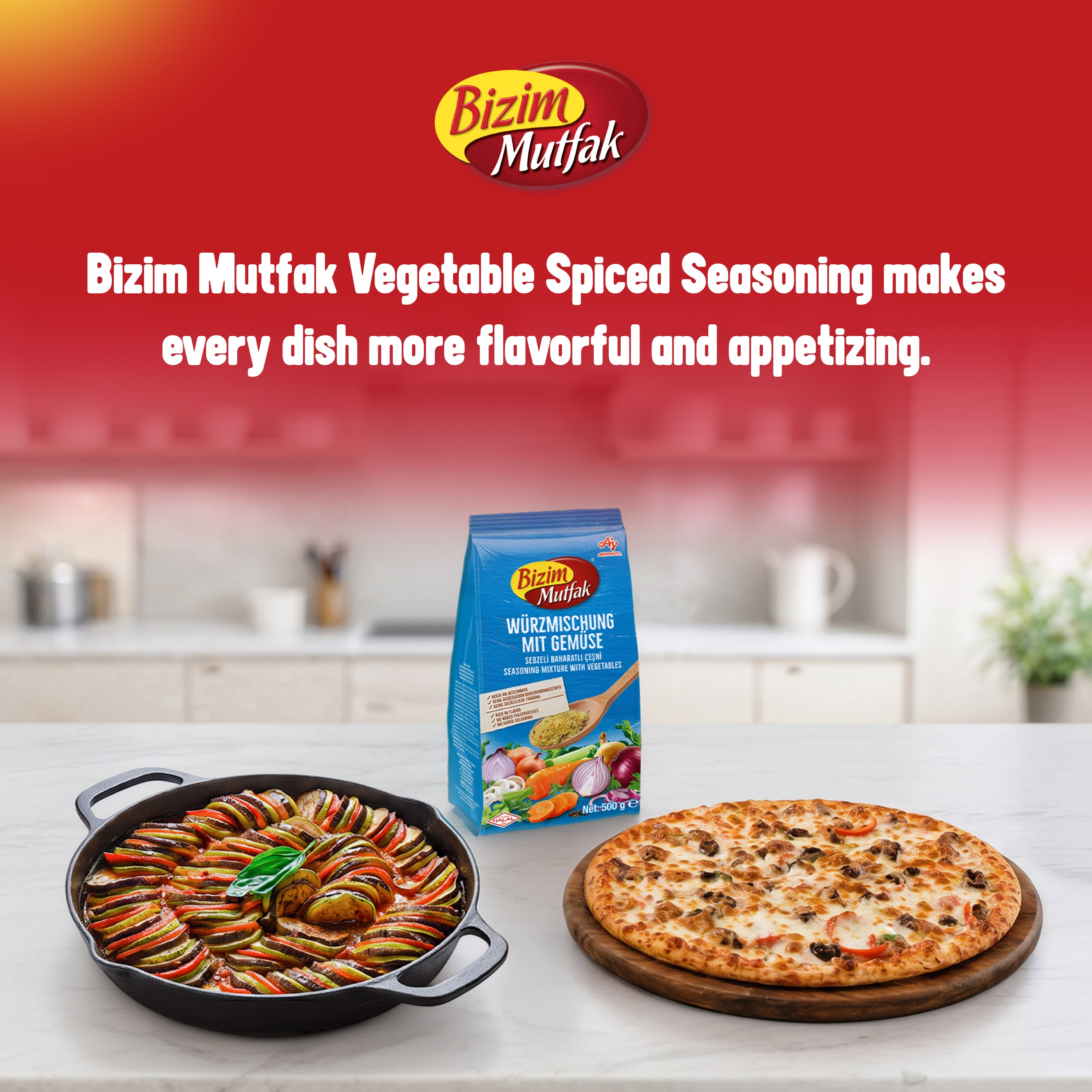Bizim Mutfak Vegetable Seasoning Salt 500g | All Purpose Vegetable Seasoning for Cooking
