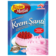 Bizim Mutfak Strawberry Flavoured Whipped Cream 72g x2 | Dessert Topping Powder Mix