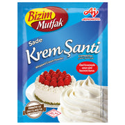 Bizim Mutfak Plain Whipped Cream 72g x2 | Dessert Topping Powder Mix for Cakes & Pastries
