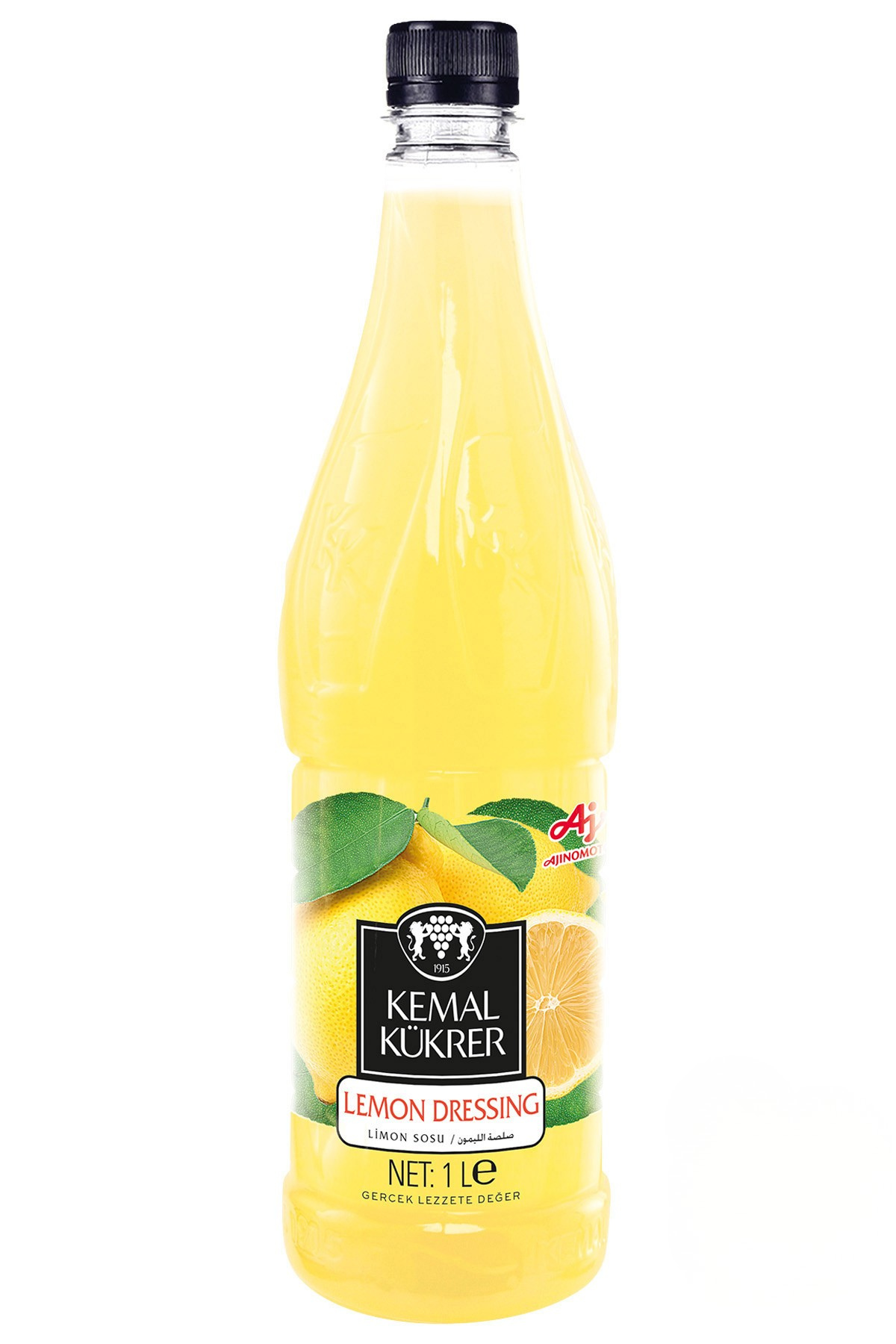 Kemal Kukrer Lemon Dressing Sauce 1 L | Tangy Lemon Salad Dressing & Marinade | Ideal for Salads and Seafood
