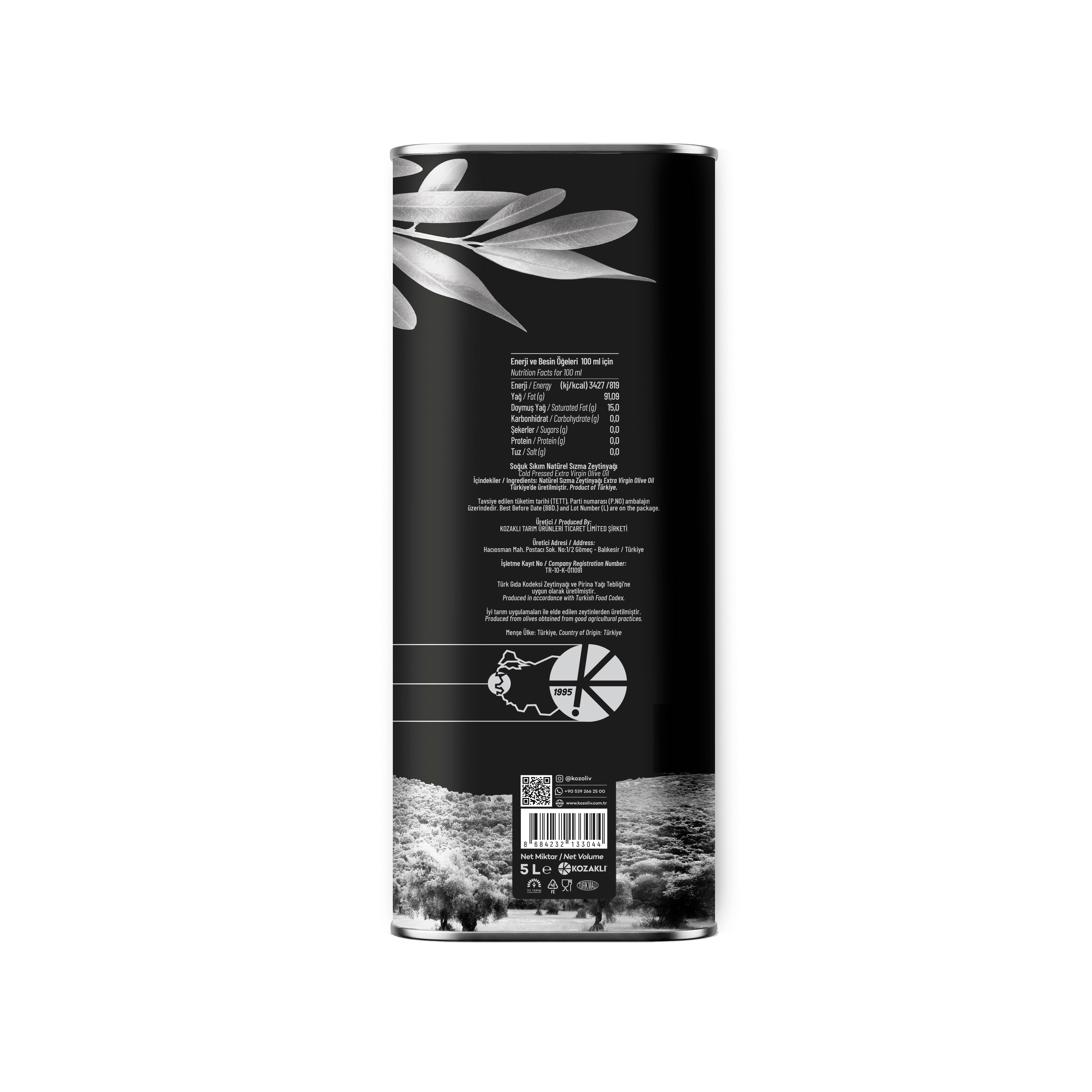 Kozoliv Cold Pressed Extra Virgin Olive Oil 5L