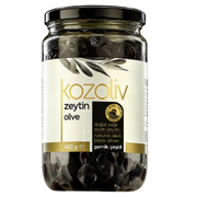 Kozoliv Premium Turkish Black Olives 400g – Oiled, Rich Flavor, Traditional Turkish Style, Ready to Serve