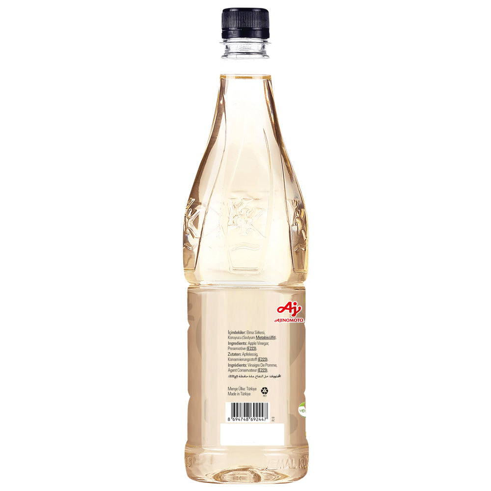 Kemal Kukrer Apple Vinegar 1 L | Natural Fermented Apple Vinegar for Cooking, Salads & Marinades | Turkish Apple Vinegar