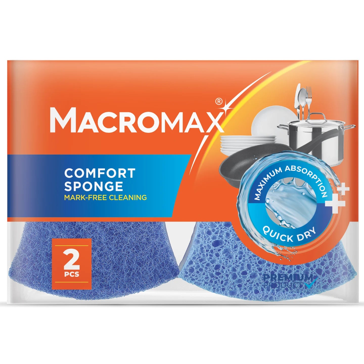 Macromax Comfort Sponge – 2 Pieces Set