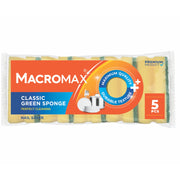 Macromax Classic Green Nail Saver Sponge – 5 Pieces Set